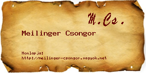 Meilinger Csongor névjegykártya